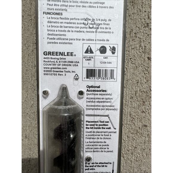 Greenlee 12-04-54A D'Versibit Auger Bit, 3/4" Hole Size, 54" Length #832 {FF} - Picture 8 of 9